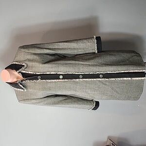 Harve Bernard Vintage Plaid Wool Blazer Jacket Dress Tweed Old Money Luxury 90s‎